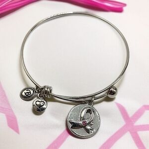 Brighton Breast Cancer Bangle Bracelet Power of Pink Your Journey Rhinestone